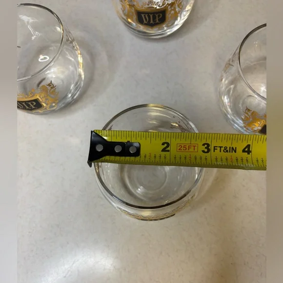 Set of 4 Vintage Mid-Century Modern “VIP” Cocktail Glasses - Picture 6 of 6